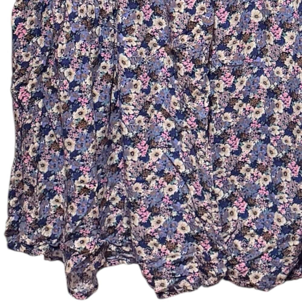 Natural Life Sz L Wide Leg Floral Palazzo Pants Boho Festival Floral Purple - Picture 4 of 10